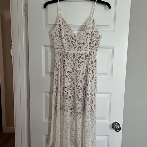 Lulu’s One Wish White Lace Midi Dress - Picture 2 of 3